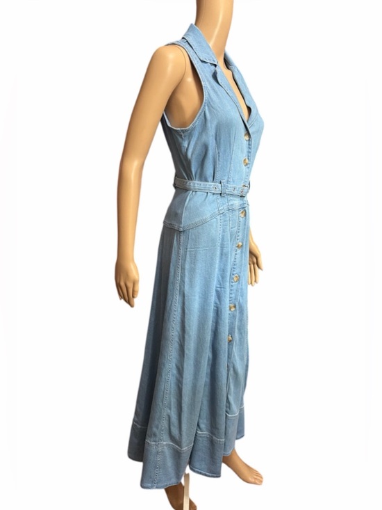 NWT Robert Rodriguez Junifer Kona Light Wash Denim Sleeveless Maxi Dress Sz 2 - Picture 5 of 11